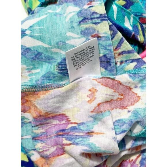 Pink Republic Womens Geometric Racerback Top Sleeveless‎ Blue Pink Size Medium - Picture 9 of 10